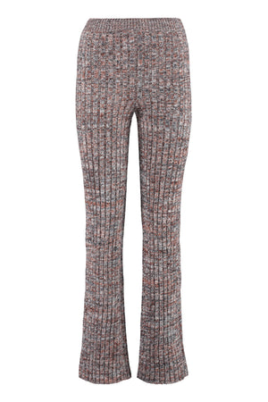 Ribbed knit trousers-0